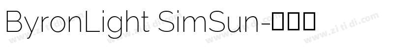 ByronLight SimSun字体转换